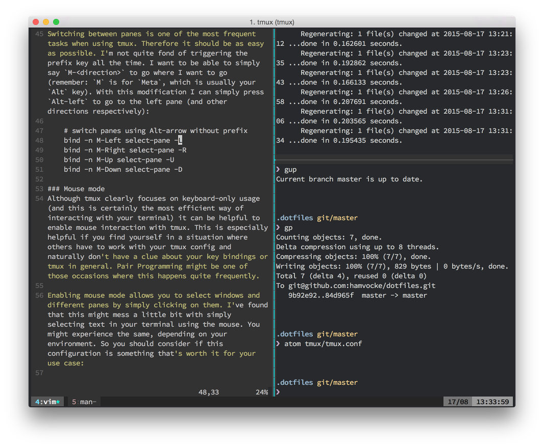 themed tmux