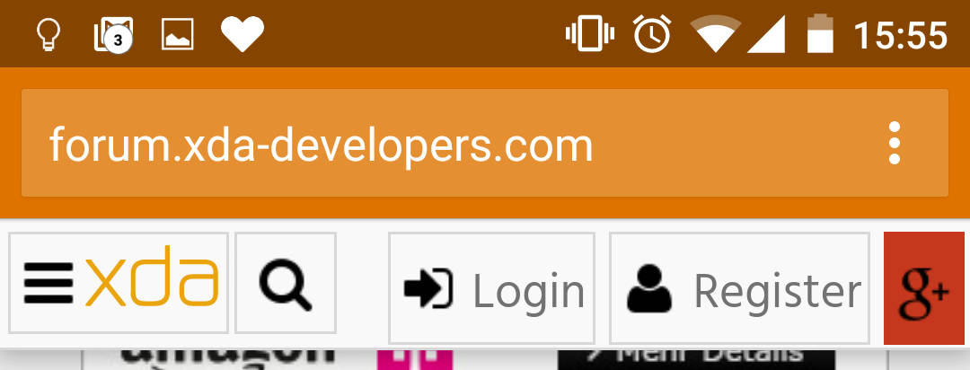 XDA Developers using a colored titlebar in Chrome for
Lollipop